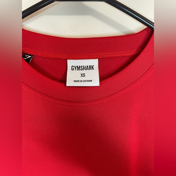 Gymshark Red Long Sleeve Crop Top With Thumb holes Size XS - Picture 3 of 6